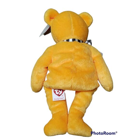 TY Daytona 500 • Nascar • 50th Anniversary Racing Gold Beanie Baby - Picture 7 of 8